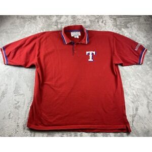 Vintage Texas Rangers Polo Mens XXL Genuine Merchandise Mirage Red Shirt MLB